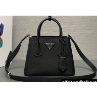 Prada Double leather mini bag 1BG443 Black 2024