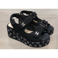 Chanel Strass Heel CC Logo Platform Sandals 01 2024