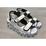 Chanel Strass Heel CC Logo Platform Sandals 06 2024