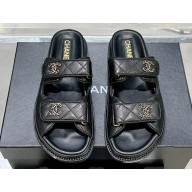 Chanel  CC Logo Beach Mules Sandals 07 2024