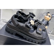 Chanel  CC Logo Platform Beach Sandals 03 2024