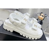 Chanel  CC Logo Platform Beach Sandals 05 2024