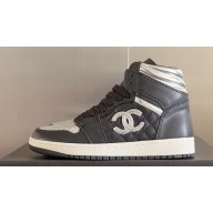 Chanel Quilting CC Logo High-top Women/Men Sneakers Top Quality 06 2024