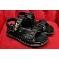 Dior DiorAct Sandals in Black Quilted Cannage Calfskin 2024