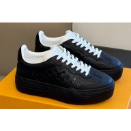Louis Vuitton LV Groovy Platform Sneakers Monogram-debossed calf leather Black 2024