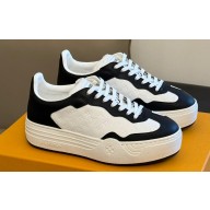 Louis Vuitton LV Groovy Platform Sneakers Monogram-debossed calf leather White/Black 2024