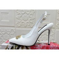 Dolce & Gabbana Heel 10.5cm Raffia slingbacks White 2024