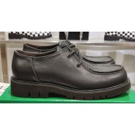 Bottega Veneta leather Haddock Men's Lace-Up Shoe leather Black 2024