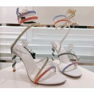 Rene Caovilla Heel 9.5cm Satin Margot Sandals With Degradé Crystals 06 2024