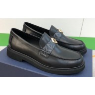 Dior Explorer Men's Loafers in Black Smooth Calfskin and CD Diamond Canvas 2024