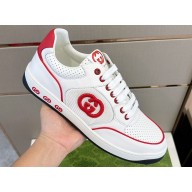 Gucci Leather Men's Basket Sneakers with Interlocking G 06 2024
