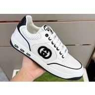Gucci Leather Men's Basket Sneakers with Interlocking G 10 2024