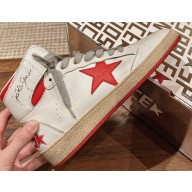 Golden Goose Deluxe Brand GGDB Sky-Star Women/Men Sneakers Beige/Red 2024