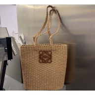 Cheap Sale Loewe Raffia Straw Anagram Tote bag Beige 2024