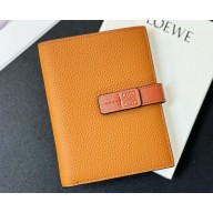 Loewe Medium vertical wallet in soft grained calfskin Khaki