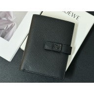 Loewe Medium vertical wallet in soft grained calfskin Black
