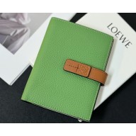 Loewe Medium vertical wallet in soft grained calfskin Green