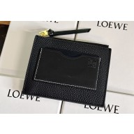 Loewe Large coin cardholder in soft grained calfskin Black