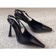 Saint Laurent Heel 11cm calista slingbacks 756082 Leather Black 2024