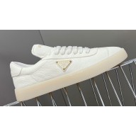 Prada Lane leather Women/Men Sneakers with enameled triangle 2EE394 01 2024