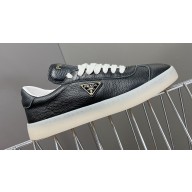 Prada Lane leather Women/Men Sneakers with enameled triangle 2EE394 07 2024