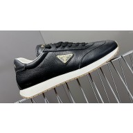 Prada leather Men's Sneakers with enameled triangle 07 2024