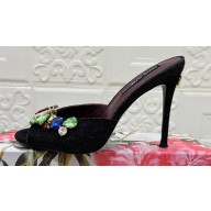 Dolce & Gabbana Heel 10.5cm Rainbow Mules in denim Black 2024