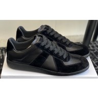 Maison Margiela Replica Women/Men sneakers in nappa leather and suede Black 2024