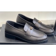 Chanel Calfskin Moccasins G45504 Black 2024