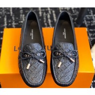 Louis Vuitton Gloria Flat Loafers in Leather Black