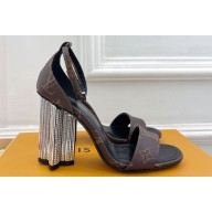 Louis Vuitton Crystal Heel 10cm Silhouette Sandals in Monogram Canvas 2024