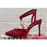 Dolce & Gabbana Heel 10.5cm Karung slingbacks Red with chain and charm 2024