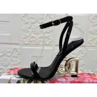 Dolce & Gabbana Heel 10.5cm Patent leather sandals Black with 3.5 heel 2024