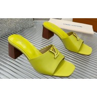 Louis Vuitton Calf leather LV Capri Heel Mules Yellow 2024