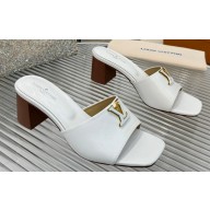 Louis Vuitton Calf leather LV Capri Heel Mules White 2024