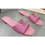 Louis Vuitton Calf leather LV Capri Flat Mules Pink 2024
