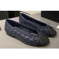 Chanel Lambskin, Embroidery & Grosgrain Ballet flats G45591 Black/Navy Blue 2024
