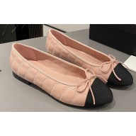 Chanel Lambskin, Embroidery & Grosgrain Ballet flats G45591 Black/Nude Pink 2024