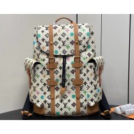 Louis Vuitton Monogram Craggy Canvas Christopher MM Bag M25240 Vanilla 2024
