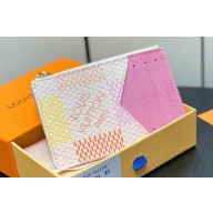 Louis Vuitton Damier Giant canvas Romy Card Holder N40639 Peach Pink 2024
