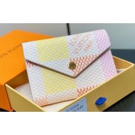 Louis Vuitton Damier Giant canvas Victorine Wallet N40638 Peach Pink 2024