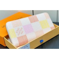 Louis Vuitton Damier Giant canvas Zippy Wallet N40748 Peach Pink 2024
