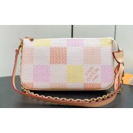 Louis Vuitton Damier Giant canvas Pochette Accessoires Bag N40642 Peach Pink 2024