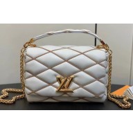 Louis Vuitton Lamb leather GO-14 MM Bag M25060 Crème Beige / Chestnut Brown 2024