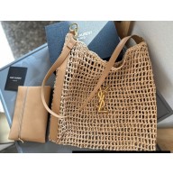 Saint Laurent oxalis bag in raffia macramé 781289 Beige/Apricot 2024