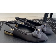 Chanel Fabric, Lambskin & Grosgrain Slingbacks G45689 Black 2024
