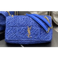 Saint Laurent jamie medium Bag in raffia 515821 Blue 2024