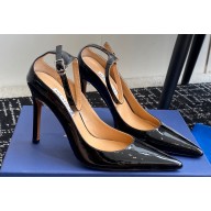 Aquazzura Heel 10cm Love Affair Pumps in Patent Leather Black 2024