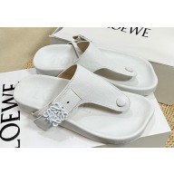 Loewe Ease toe post Women/Men sandals in goatskin White 2024