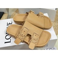 Loewe Ease Women/Men slides in goatskin Apricot 2024